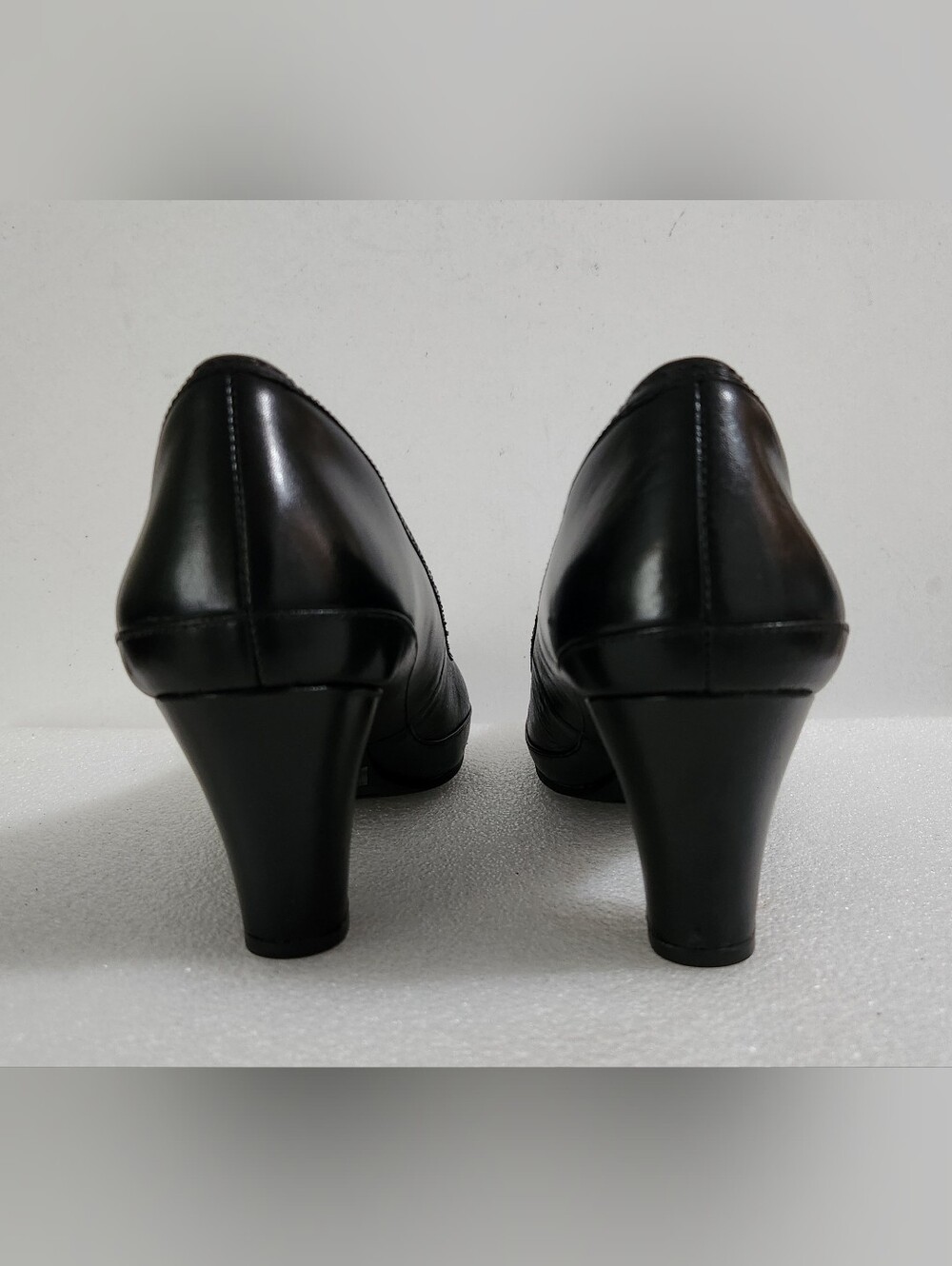 CLARK'S ARTISAN DIAMOND OPAL LEATHER WOMEN'S HEEL SHOES COLOR BLACK SIZE US 9.5M - Picture 5 of 8